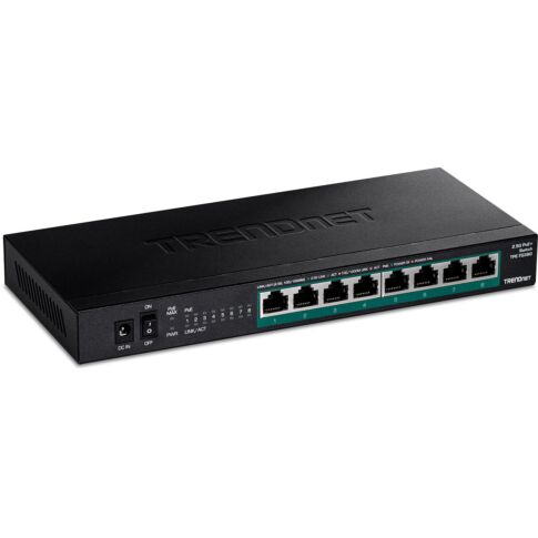 Trendnet TPE-TG380 netwerk-switch Unmanaged 2.5G Ethernet (100/1000/2500) PoE Zwart