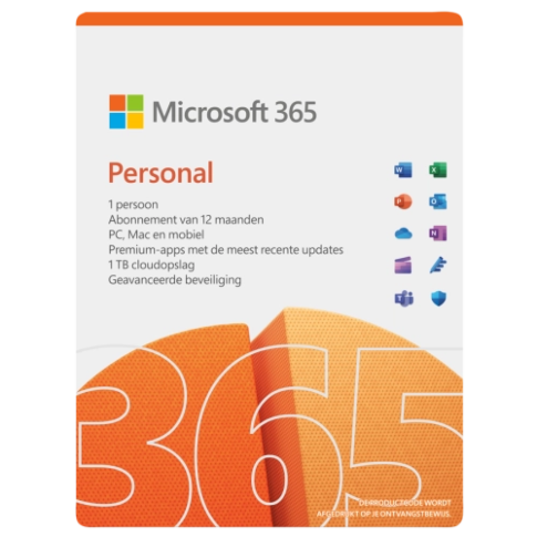 Microsoft 365 Personal | 1 Persoon 1 jaar | Inclusief updates