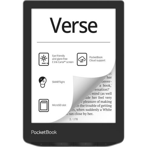 PocketBook Verse e-book reader 8 GB Wi-Fi Black, Silver 512MB RAM