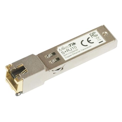 Mikrotik S+RJ10 netwerk transceiver module 10000 Mbit/s SFP+ Metaal