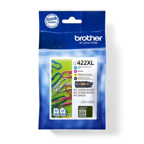 Brother LC422XLVAL inktcartridge 4 stuk(s) Origineel Zwart, Cyaan, Magenta, Geel