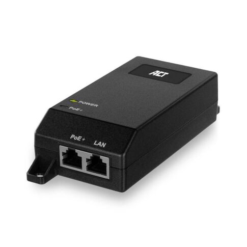 ACT AC4438 PoE adapter & injector Gigabit Ethernet 30 V Zwart