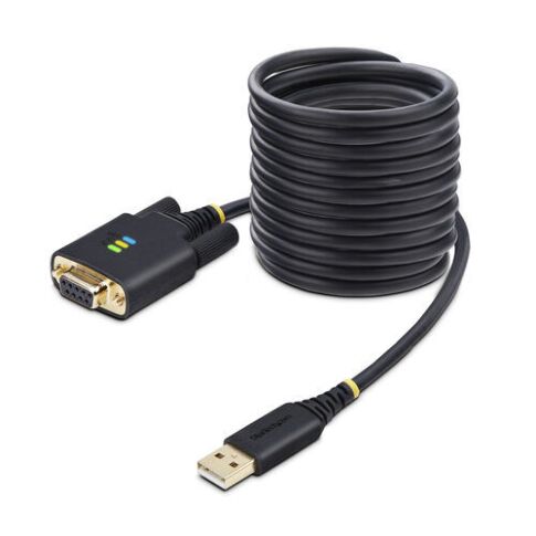 StarTech.com 1P10FFCN-USB-SERIAL seriële kabel Zwart 3 m USB Type-A DB-9