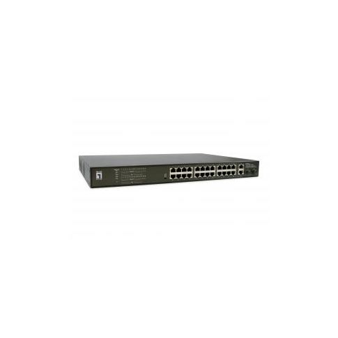 LevelOne GEP-2821 netwerk-switch Unmanaged Gigabit Ethernet (10/100/1000) PoE 1U Zwart